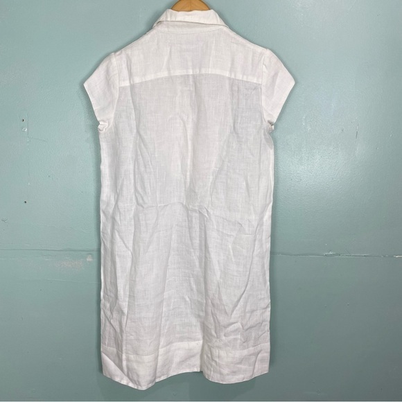 Anne Fontaine Linen Off White Mini Dress Muguette Sz 40 - Picture 7 of 9